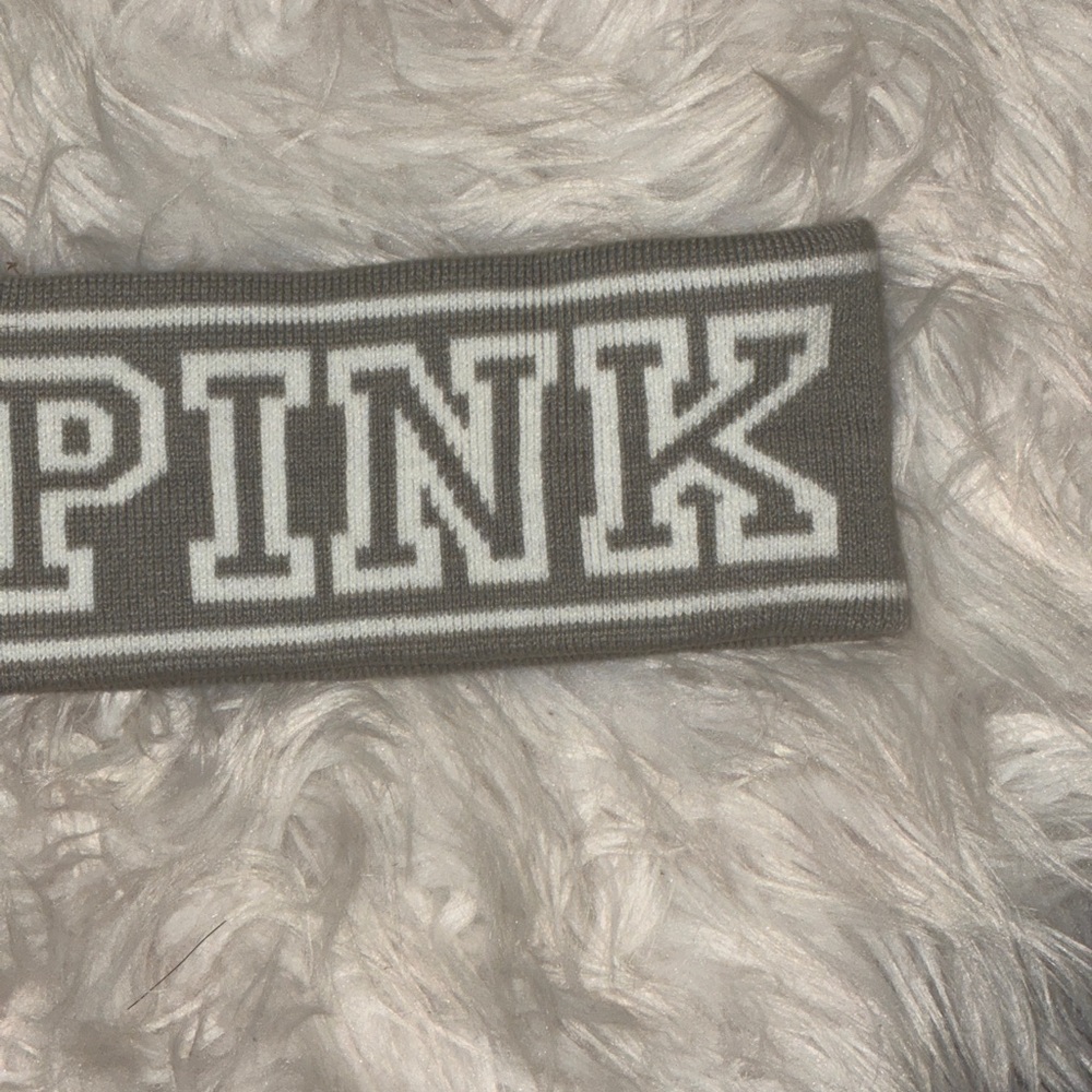 Victoria Secret Pink Headband Gray and White Like New.